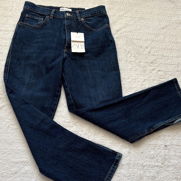 Zara Denim - Zara Brand New Women's Dark Blue Jeans with split Hem at bottom